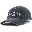 2pcs Guitar Accessories Baseball Cap Guitar Hat Gifts For Women Men, Adjustable Embroidered Wash Cotton Baseball Cap