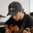 2pcs Guitar Accessories Baseball Cap Guitar Hat Gifts For Women Men, Adjustable Embroidered Wash Cotton Baseball Cap